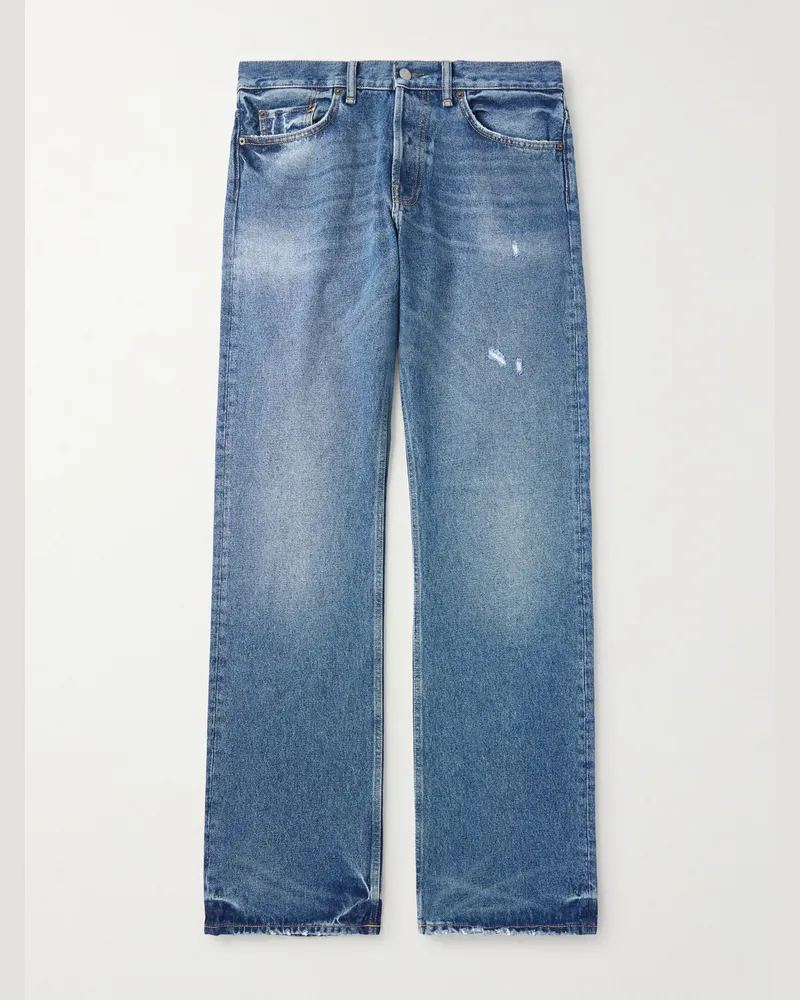 Acne Studios 2010M Straight-Leg Distressed Jeans Blue