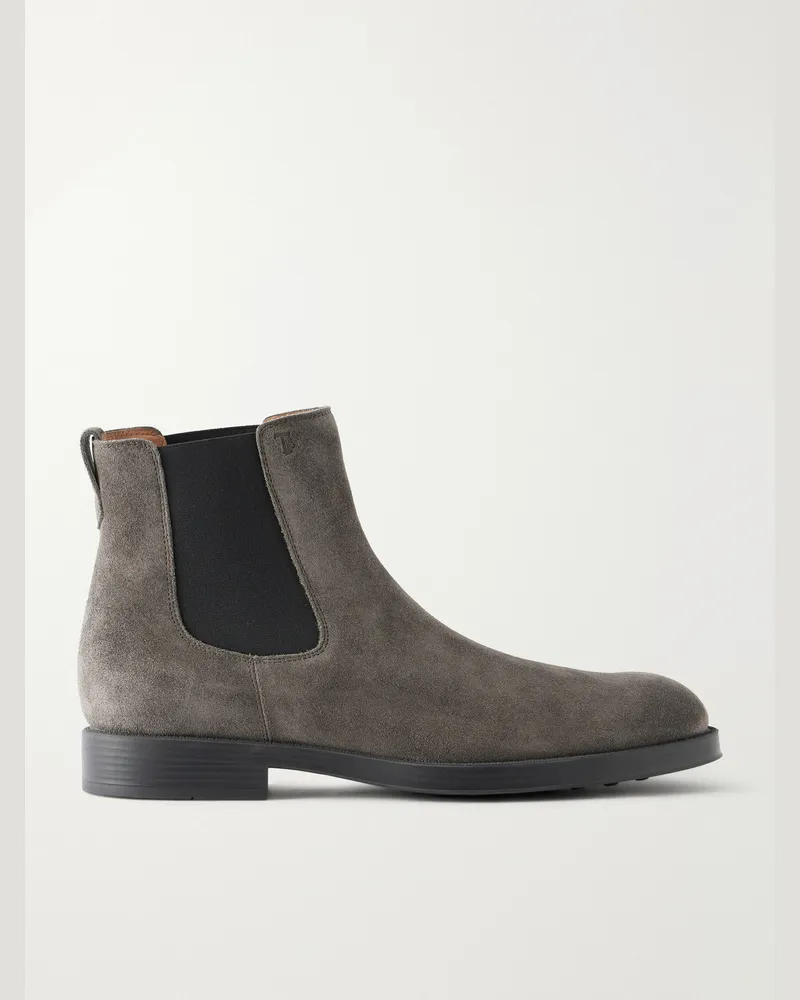 TOD'S Suede Chelsea Boots Brown
