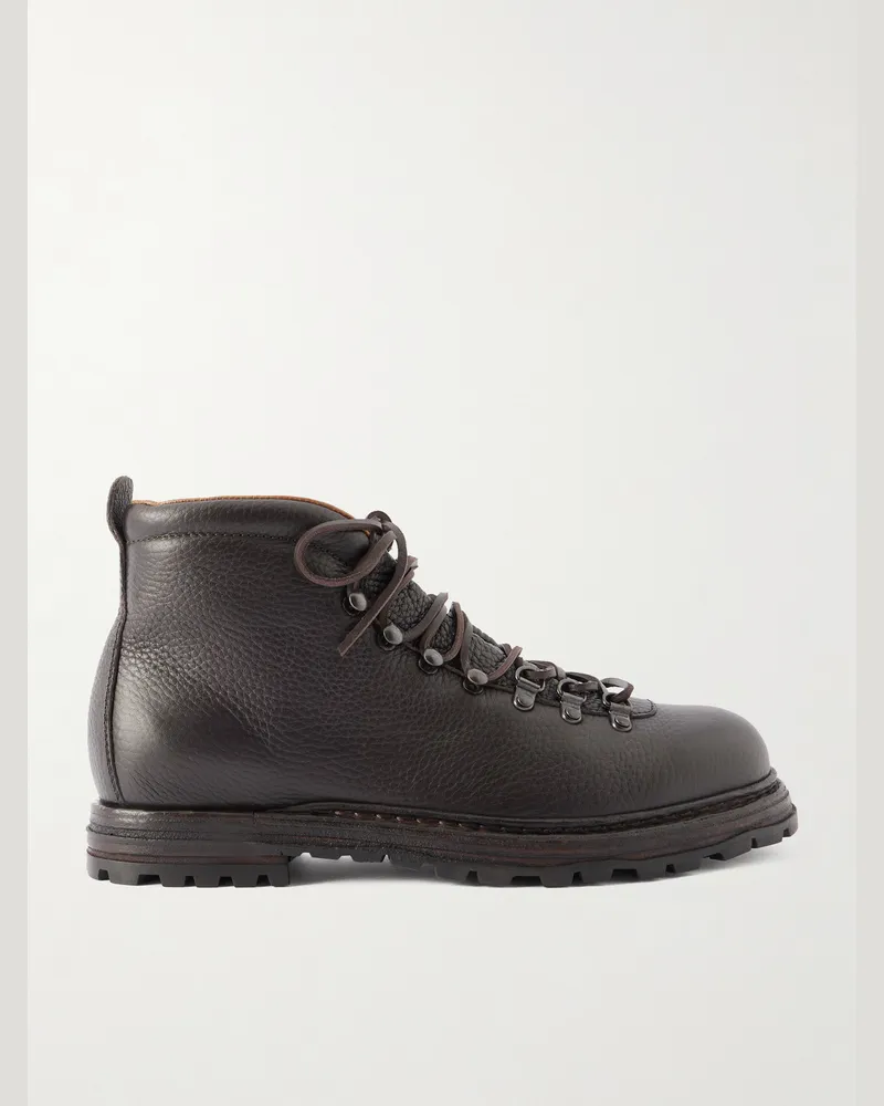 Officine Creative Italia Artik 001 Ankle Boots aus vollnarbigem Leder Braun