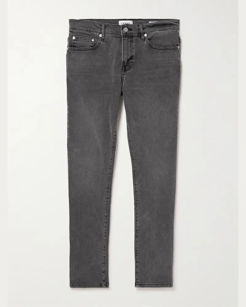 Frame Denim L'Homme Slim-Fit Denim Jeans Gray