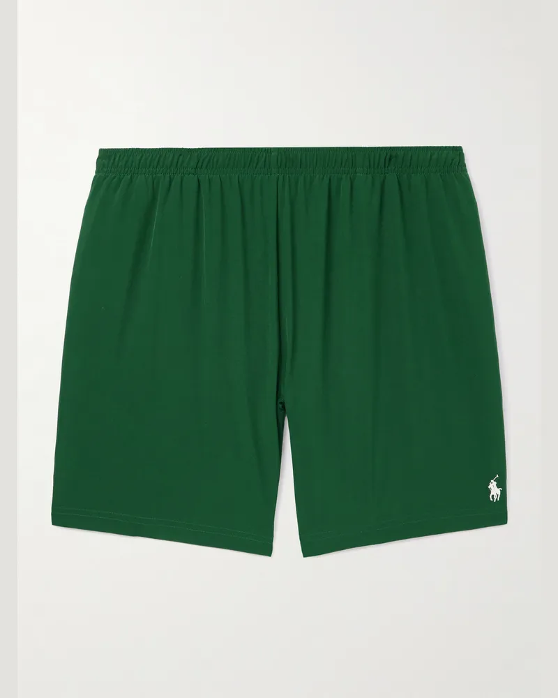 Ralph Lauren Wimbledon Gerade geschnittene Shorts aus recyceltem Stretch-Shell mit Perforationen Grün