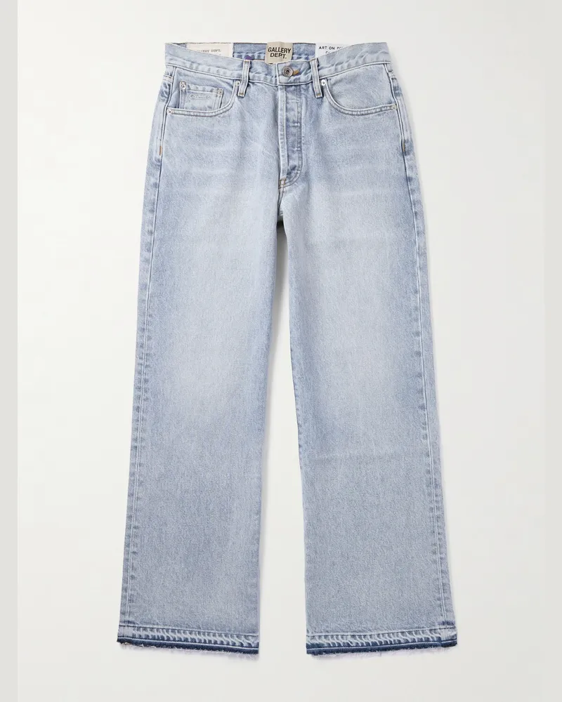 GALLERY DEPT. Melrose gerade geschnittene Jeans mit Fransen Blau