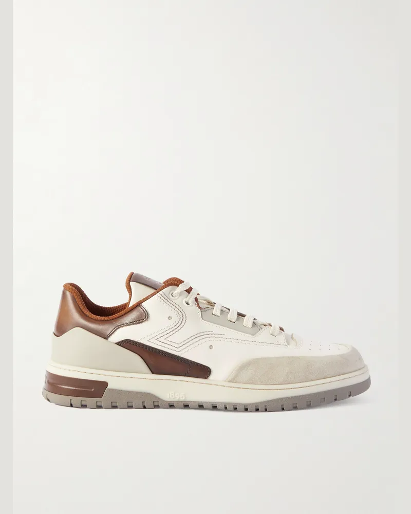 Berluti Playoff Sneakers aus Leder mit Velourslederbesatz Neutral