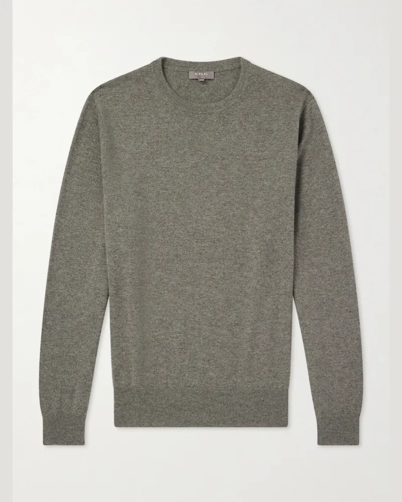 N.Peal Oxford Cashmere Sweater Brown