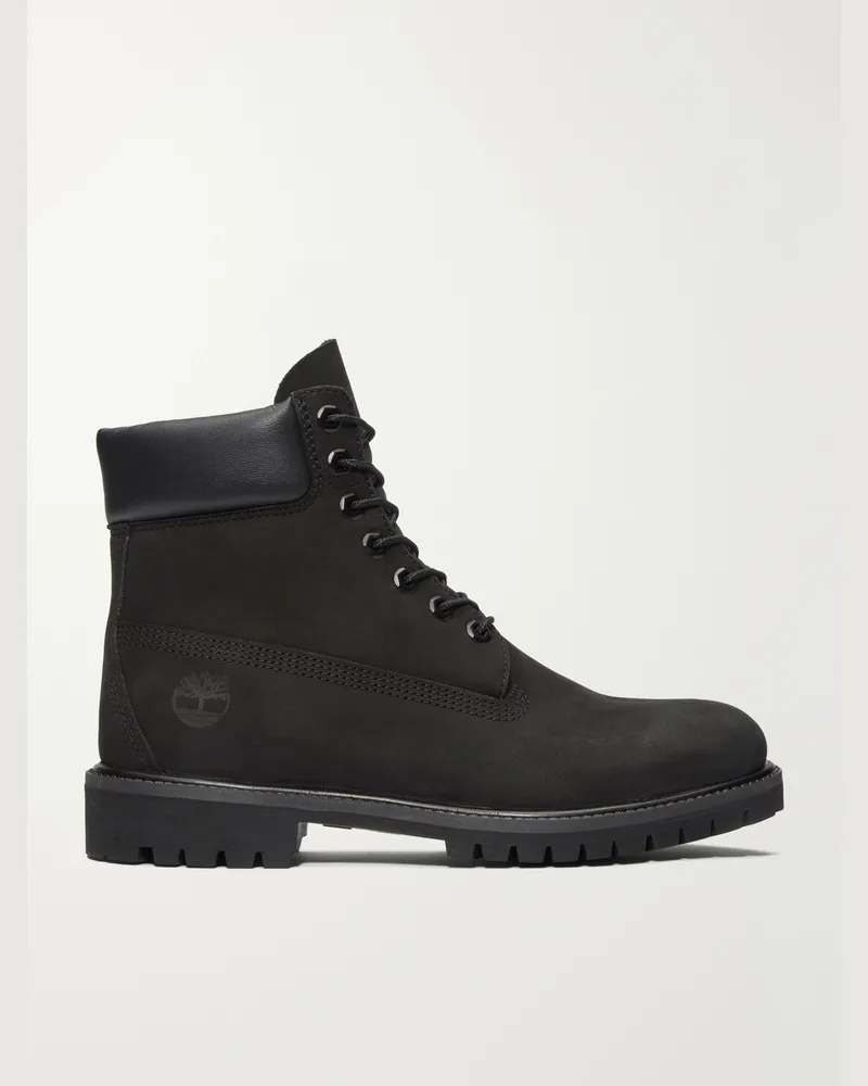 Timberland Premium 6-Inch Nubuck Lace-Up Boots Black