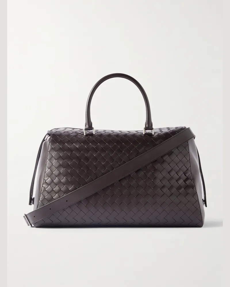 Bottega Veneta Weekender aus Intrecciato-Leder Braun
