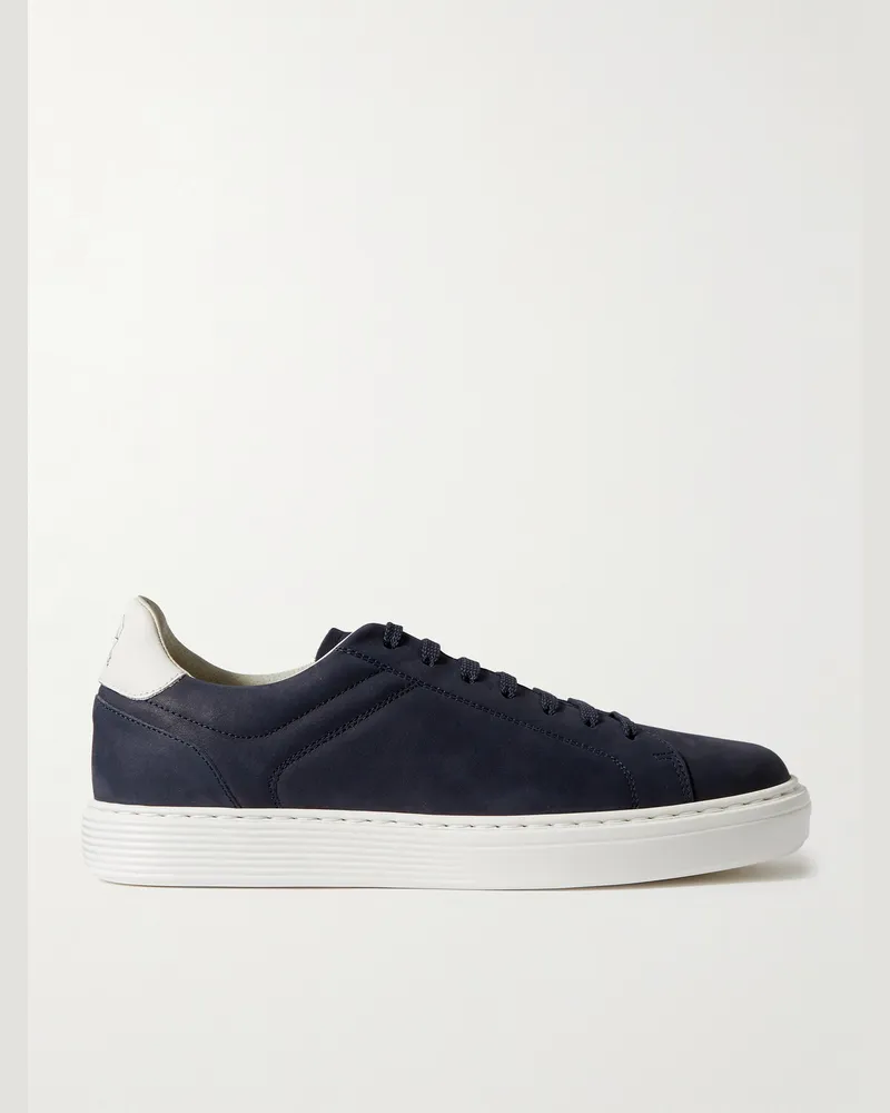 Brunello Cucinelli Sneakers aus Nubukleder Blau