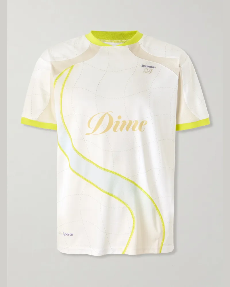 Dime T-Shirt aus Jersey mit Print und Logodetail Weiß