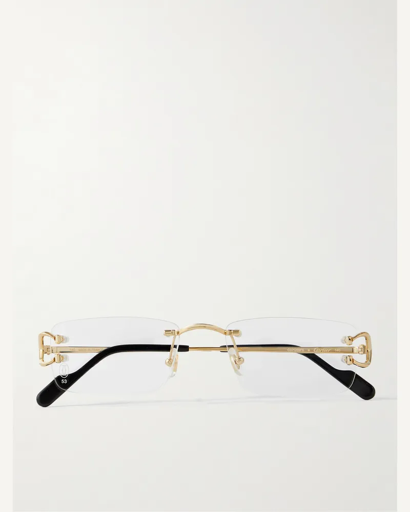 Cartier Frameless Gold-Tone Optical Glasses Gold
