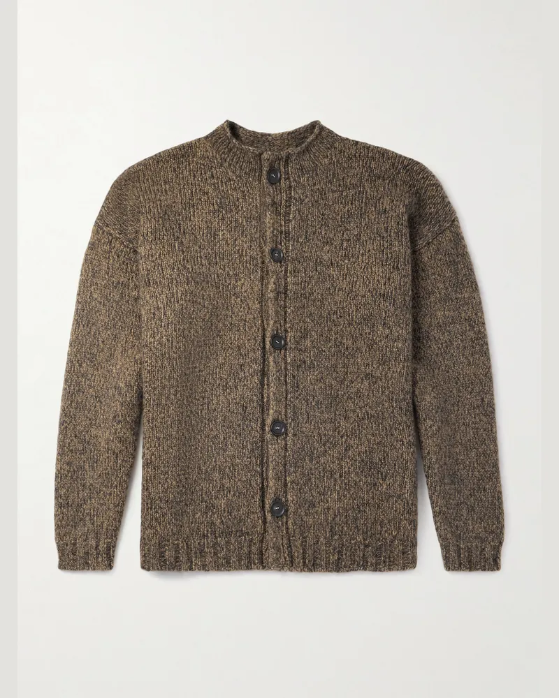 Massimo Alba Orfeo Oversized Wool, Cashmere, Mohair and Silk-Blend Cardigan Brown