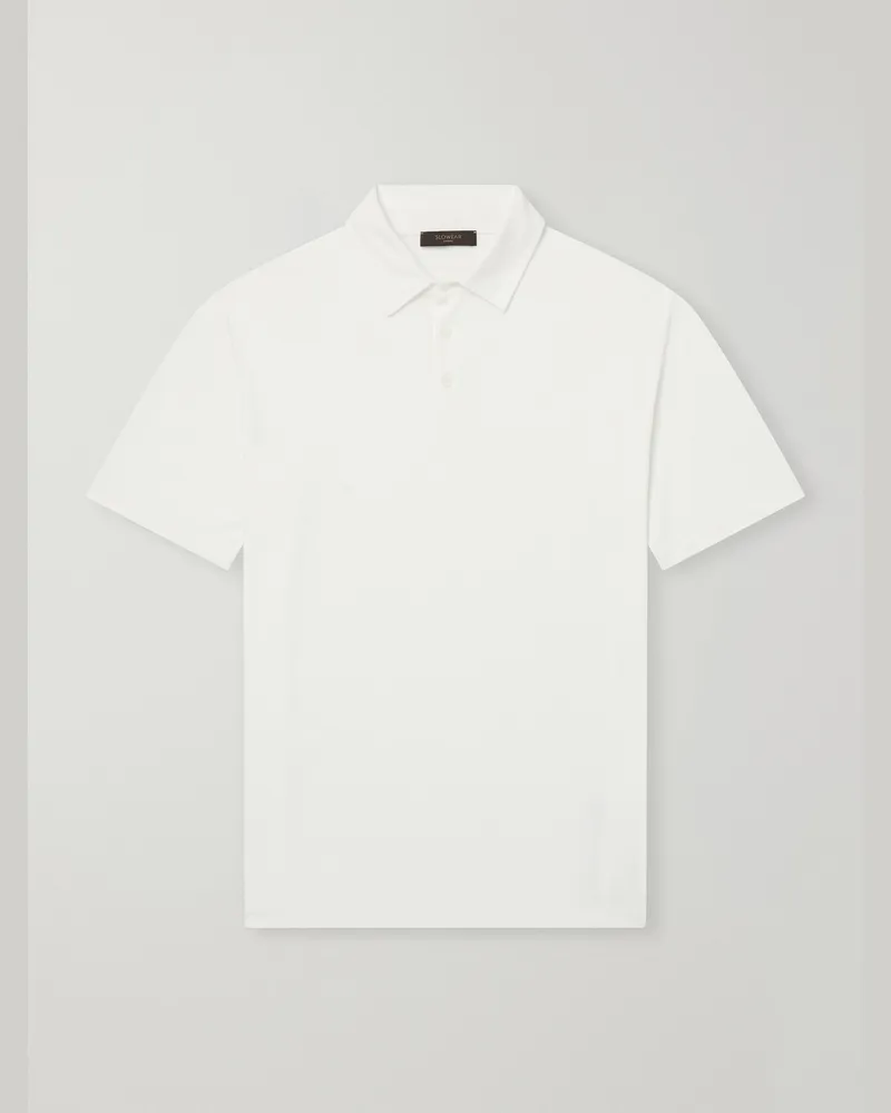 Slowear Incotex Zanone Slim-Fit IceCotton Polo Shirt White