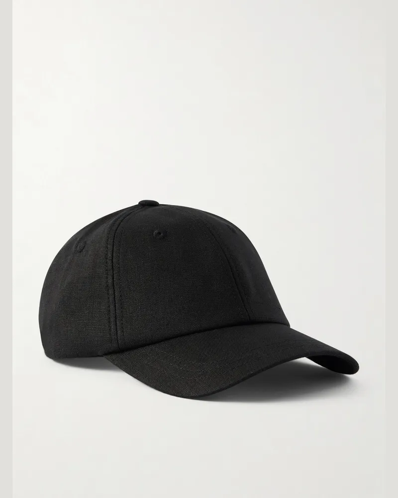 Frescobol Carioca Fernando Linen Baseball Cap Black