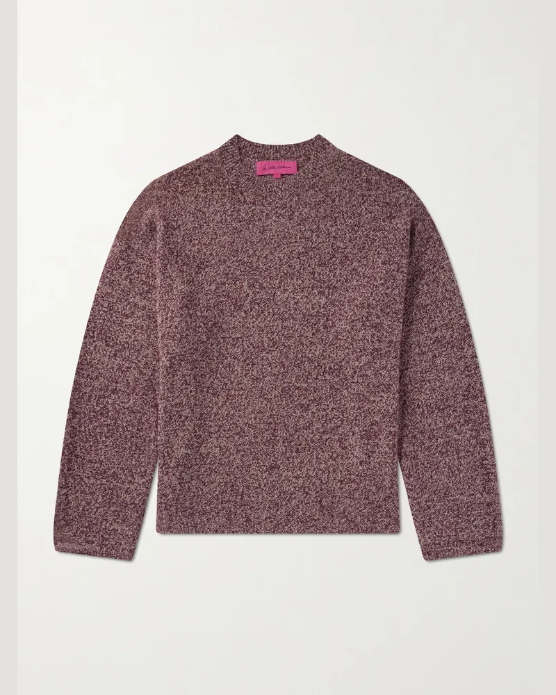 The Elder Statesman Dume melierter Kaschmirpullover Burgunder