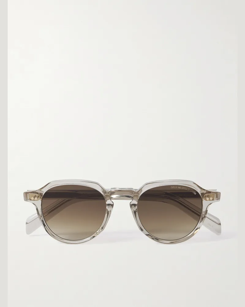 Cutler and Gross GR06 Sonnenbrille mit rundem Rahmen aus Azetat Neutral