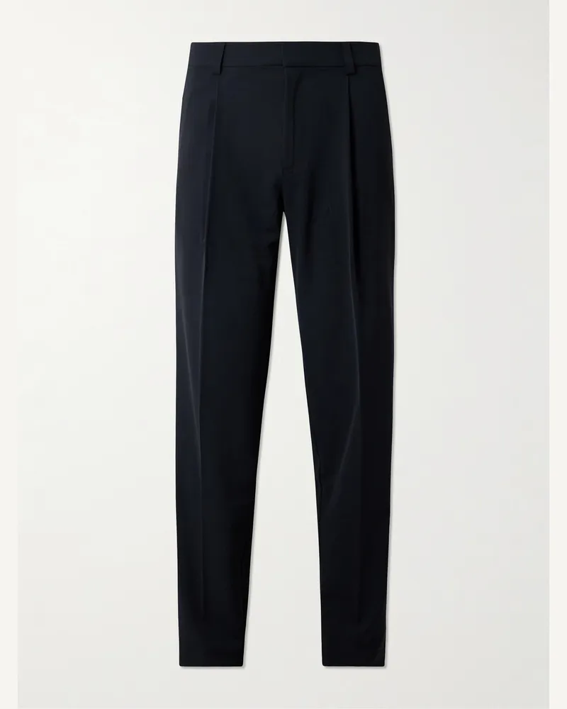 MR P. G/Fore Schmal zulaufende Hose aus Stretch-Twill mit Falten Schwarz