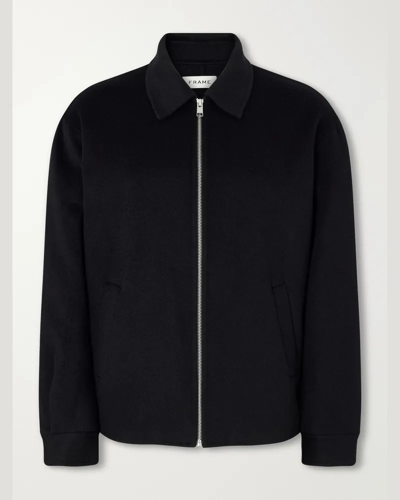 Frame Denim Wool-Felt Blouson Black