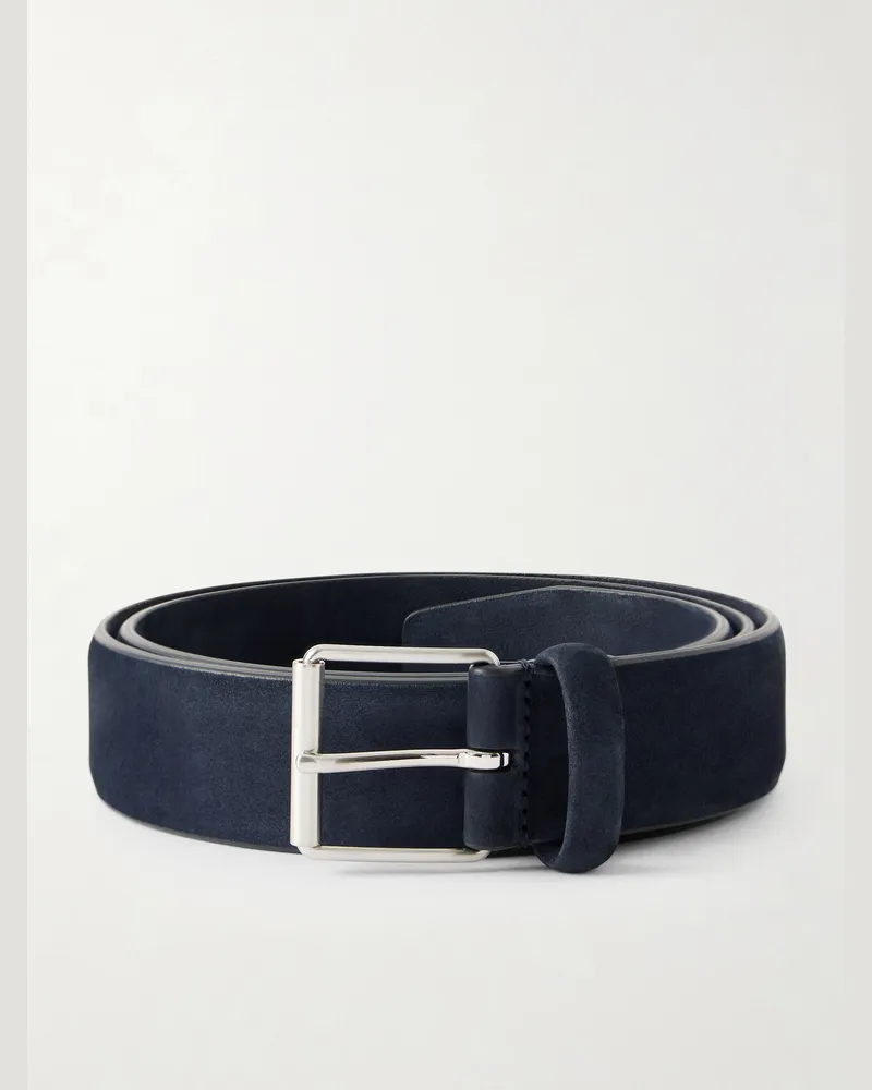 Anderson's 3cm Suede Belt Blue