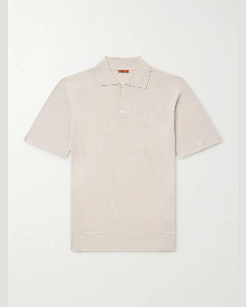 BARENA Marco Pullover aus Merinowolle mit Polokragen Neutral