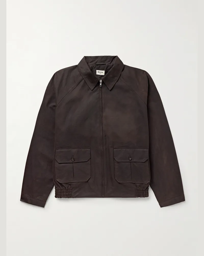 BODE Jacke aus gewachster Baumwolle Braun