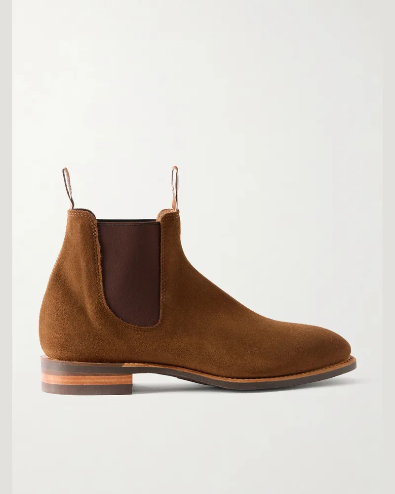 R.M.Williams Comfort Craftsman Suede Chelsea Boots Brown