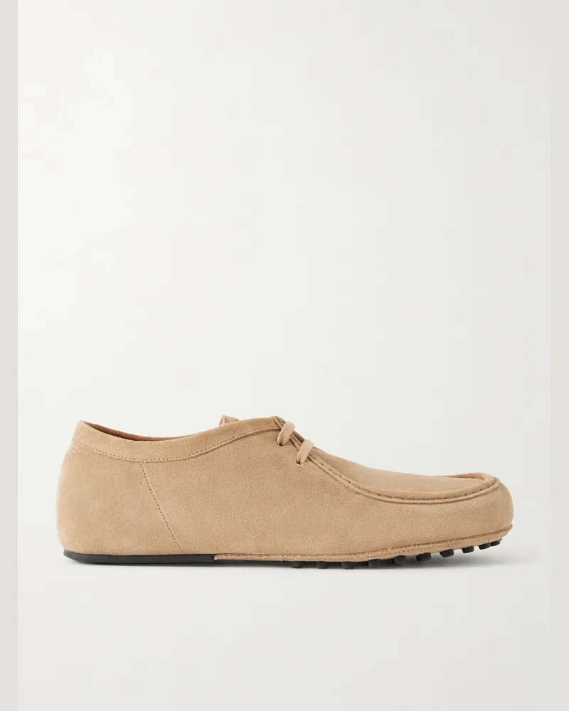 TOD'S Wallabee Derby-Schuhe aus Veloursleder Neutral