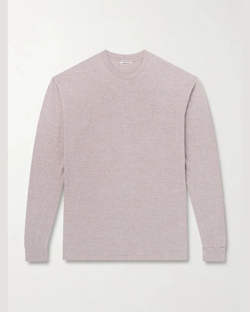 AURALEE Cotton-Jersey T-Shirt Brown