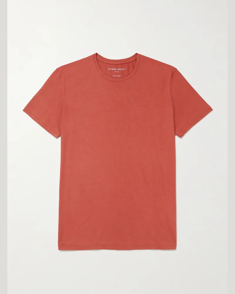 Derek Rose Basel T-Shirt aus Stretch-MicroModal®-Jersey Orange