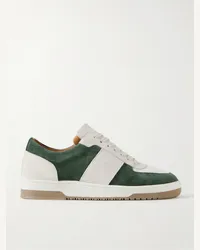 MR P. Atticus Sneakers aus Veloursleder in Colour-Block-Optik Grün