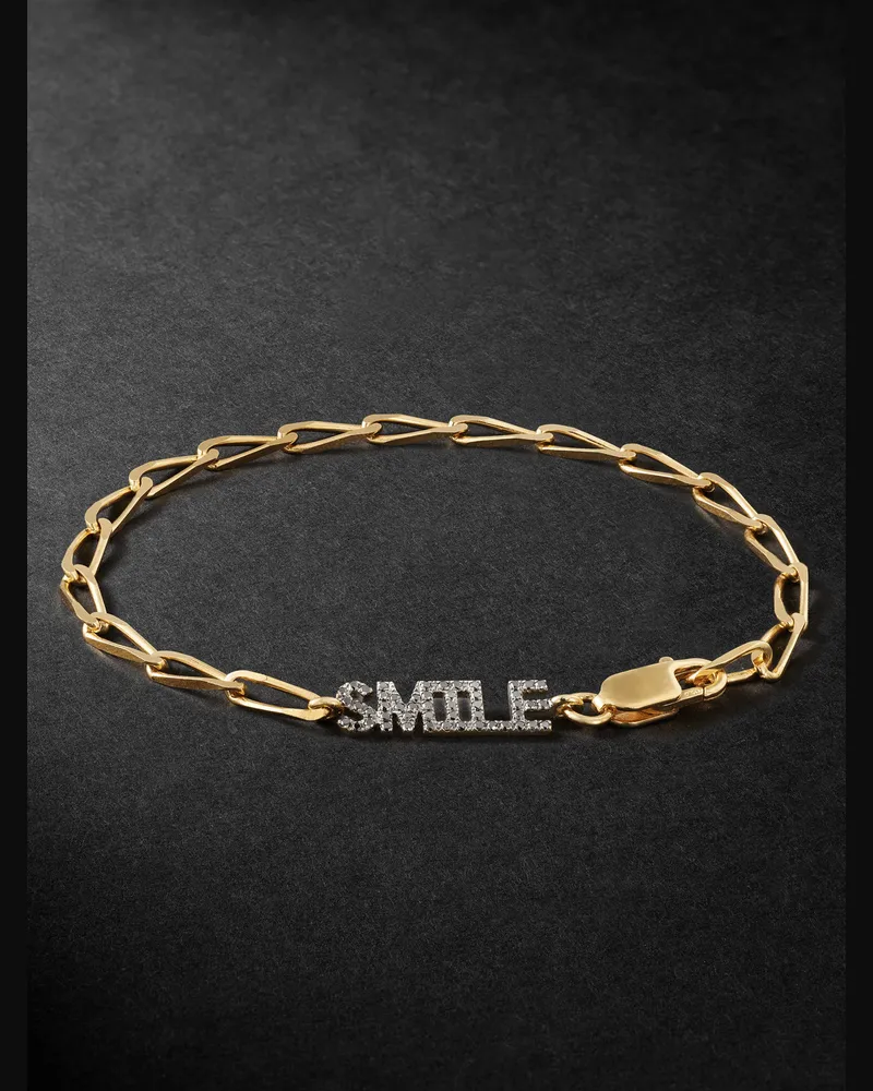 Yvonne Léon Smile Armband aus 18 Karat Gold mit Diamanten Gold
