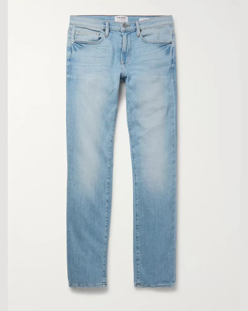 Frame Denim L'Homme Slim-Fit Denim Jeans Blau