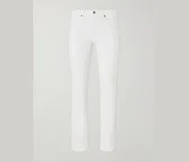 Slim-Fit Straight-Leg Cotton-Blend Corduroy Trousers