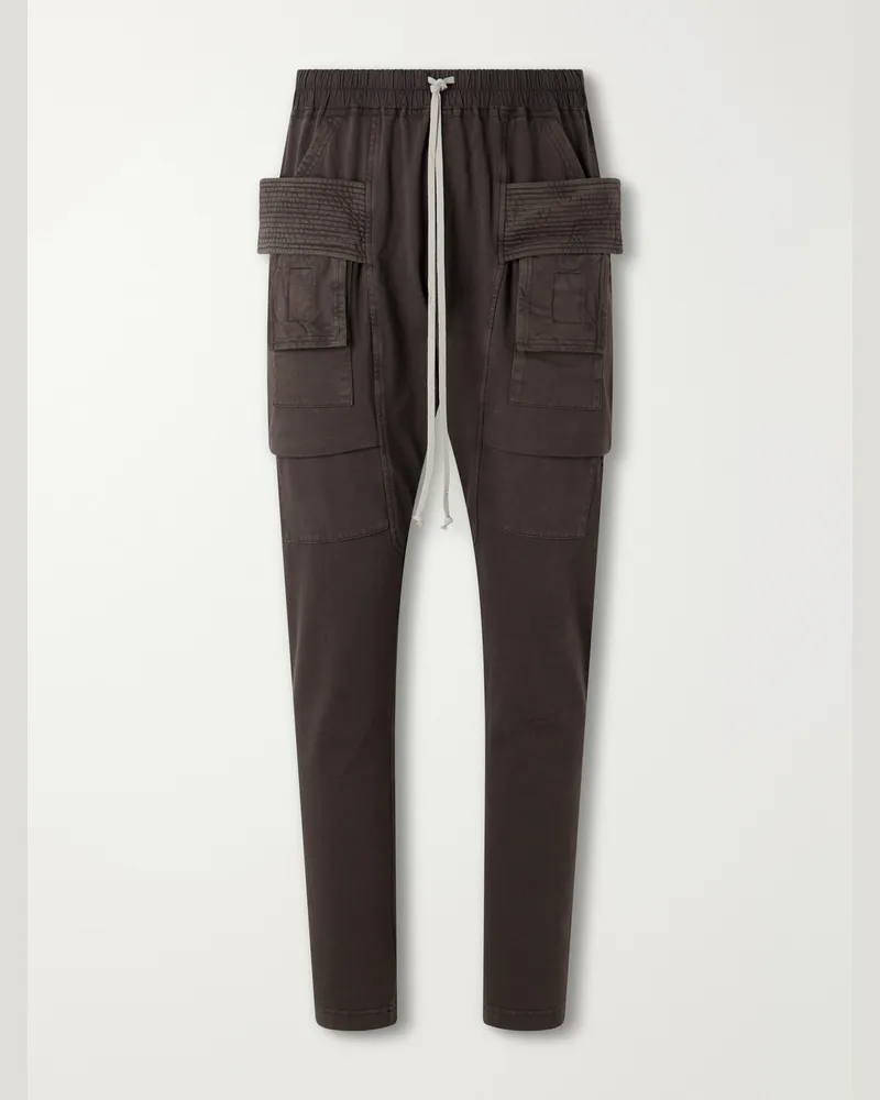 DRKSHDW by Rick Owens Creatch Tapered Cotton-Jersey Sweatpants Brown