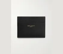 Logo-Print Upcycled Cross-Grain Leather Cardholder