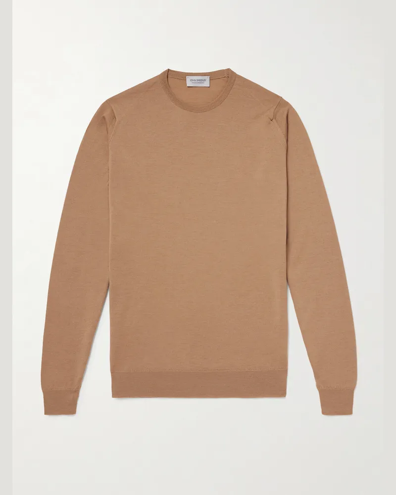 John Smedley Lundy Slim-Fit Merino Wool Sweater Neutrals