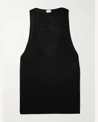 Saint Laurent Tanktop aus Strick Schwarz