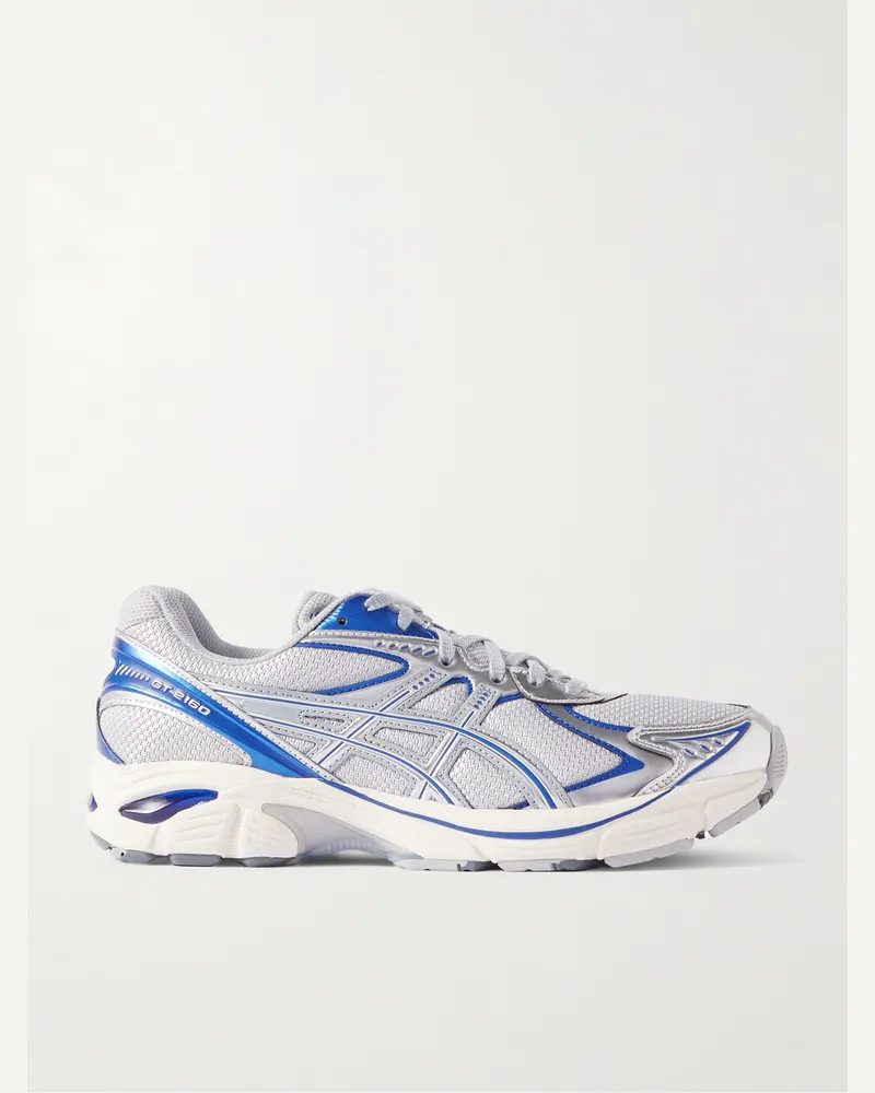 Asics GT-2160 Sneakers aus Mesh und Leder in Metallic-Optik Blau