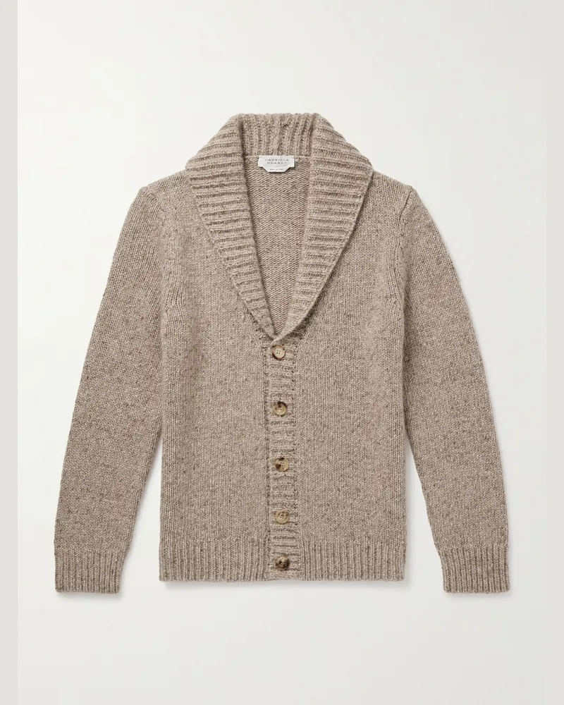 Gabriela Hearst Thom Shawl-Collar Cashmere Cardigan Neutrals