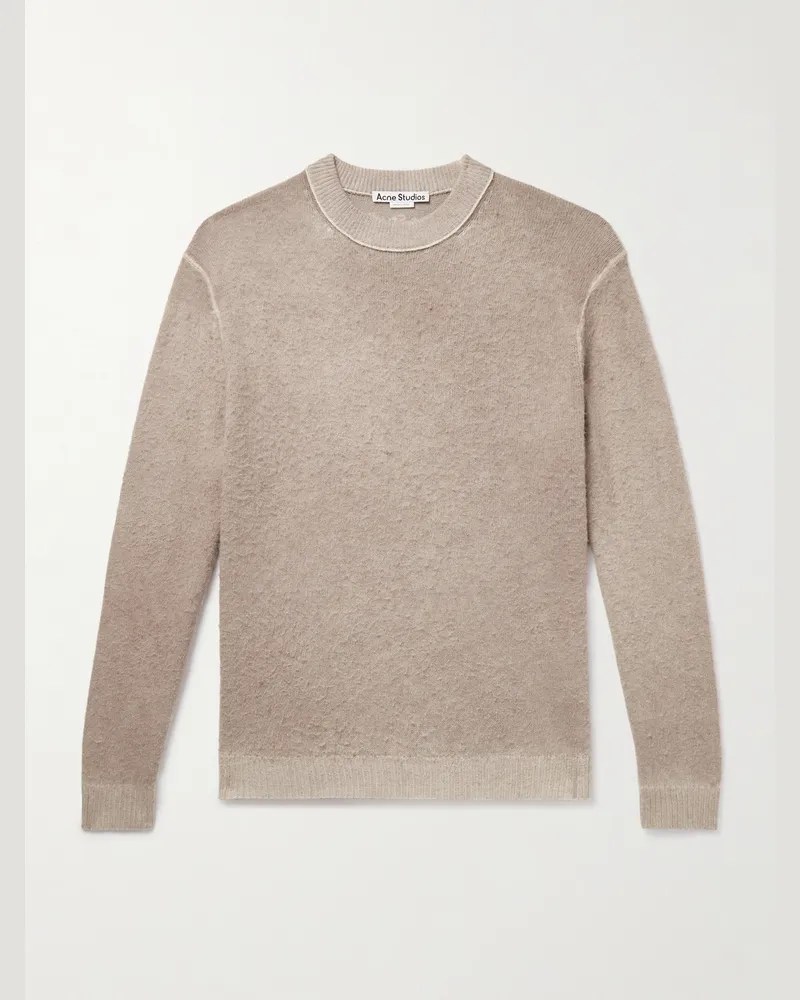 Acne Studios Karpo Pullover aus einer gebürsteten Mischung aus Wolle, Baumwolle und Kaschmir Neutral