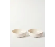 Bilancia Set aus zwei großen Schalen aus glasierter Keramik