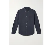 Atlantico schmal geschnittenes Hemd aus Baumwoll-Seersucker mit Button-Down-Kragen