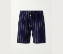Trevone striped cotton-terry shorts