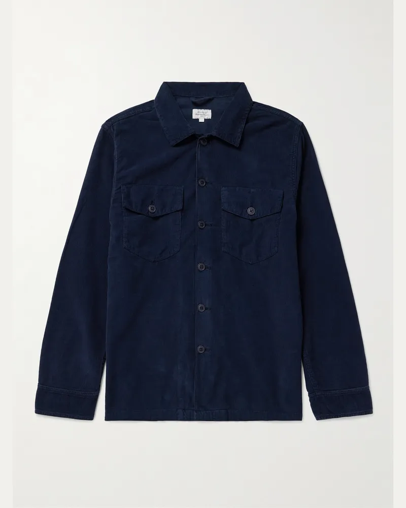 Hartford Jame Hemdjacke aus Baumwollcord Blau