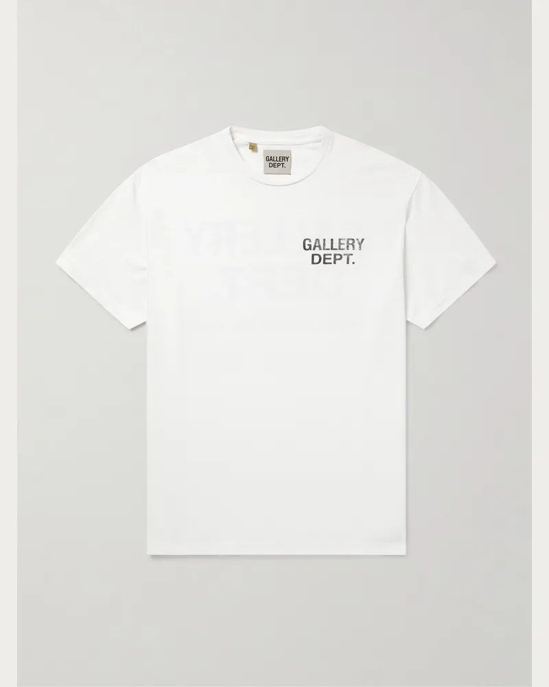 GALLERY DEPT. Vintage Souvenir Logo-Print Cotton-Jersey T-Shirt White