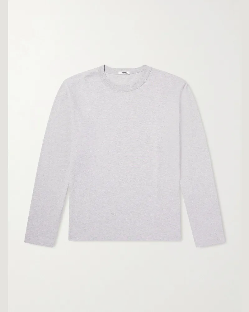 TEKLA Organic Cotton-Jersey T-Shirt Gray