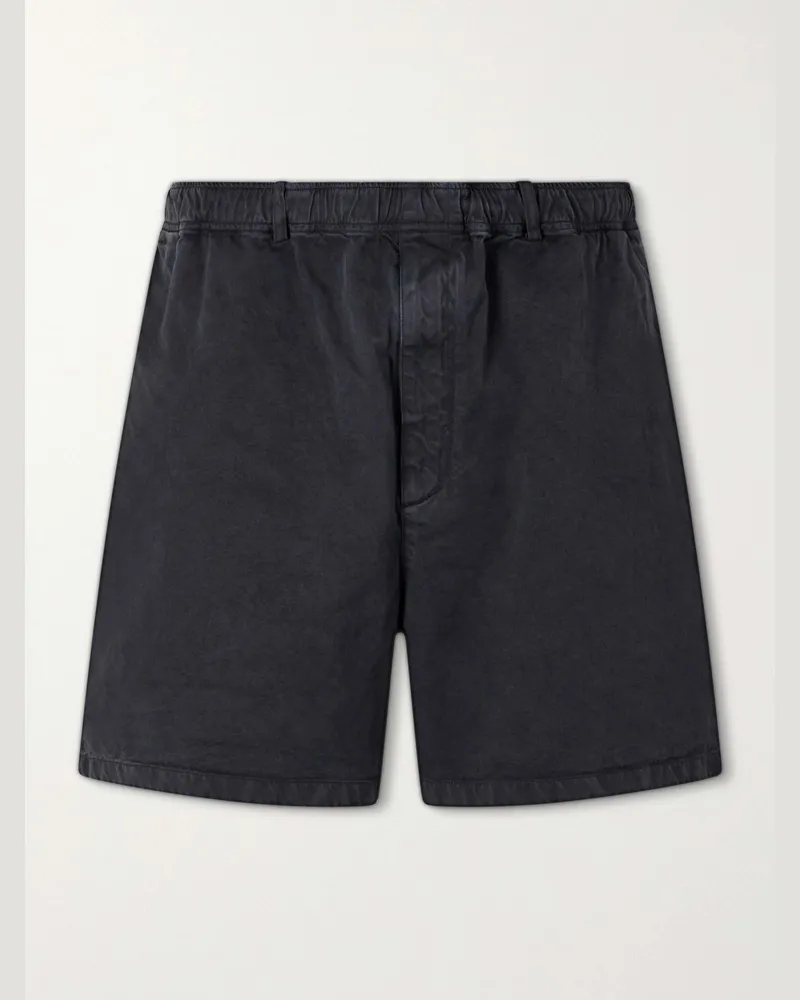 AURALEE Straight-Leg Cotton Chino Shorts Black