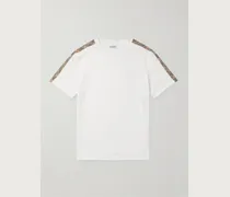 Checked Cotton-Jersey T-Shirt