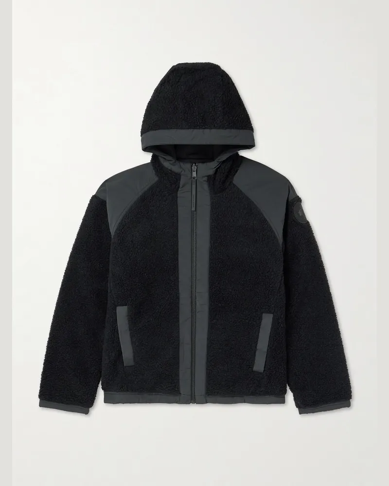 Canada Goose Alberni wendbare Kapuzenjacke aus Fleece aus einer Wollmischung und Ripstop Schwarz