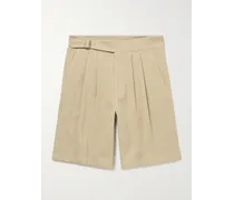 Gurkha gerade geschnittene Shorts aus Webstoff mit Falten