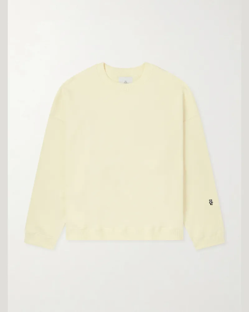 The Elder Statesman Coast Oversized Cotton-Jersey Sweatshirt Yellow