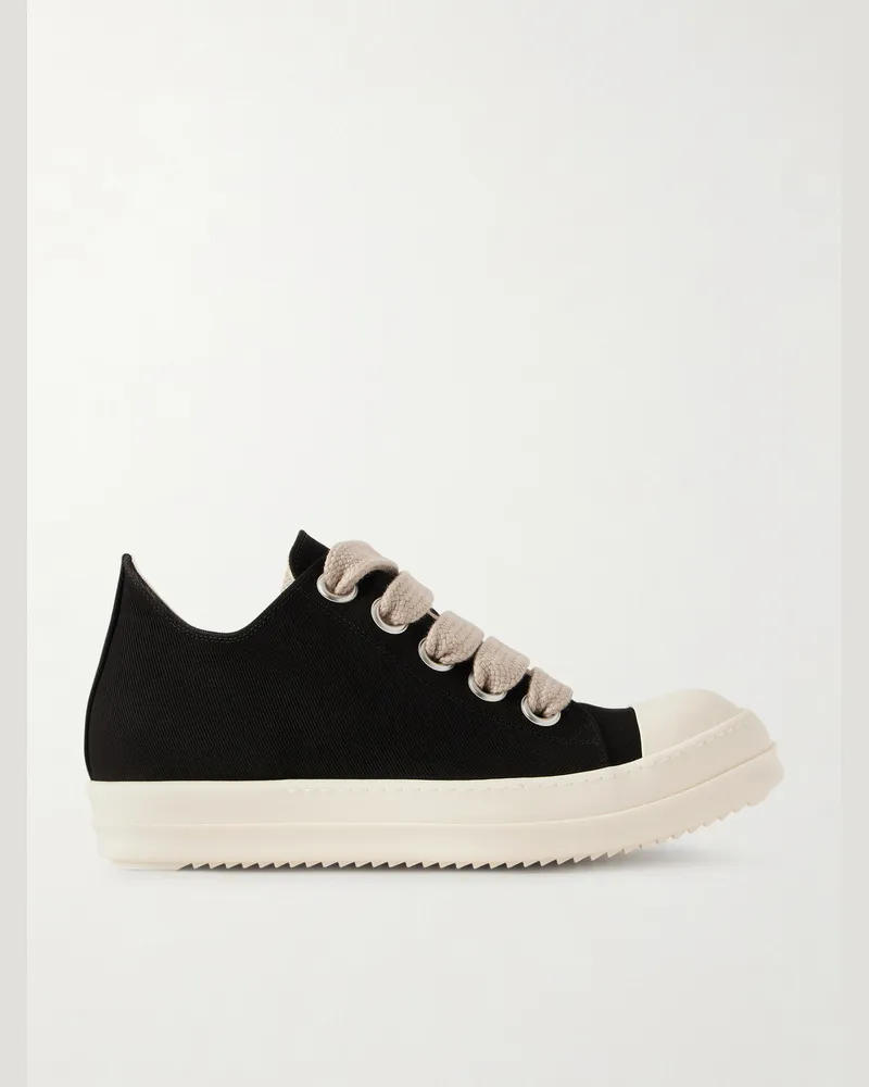 DRKSHDW by Rick Owens Jumbolace Low Sneakers aus Bio-Denim Schwarz
